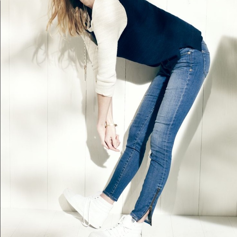 Madewell Skinny Skinny Zip Jeans - Picture 1 of 7